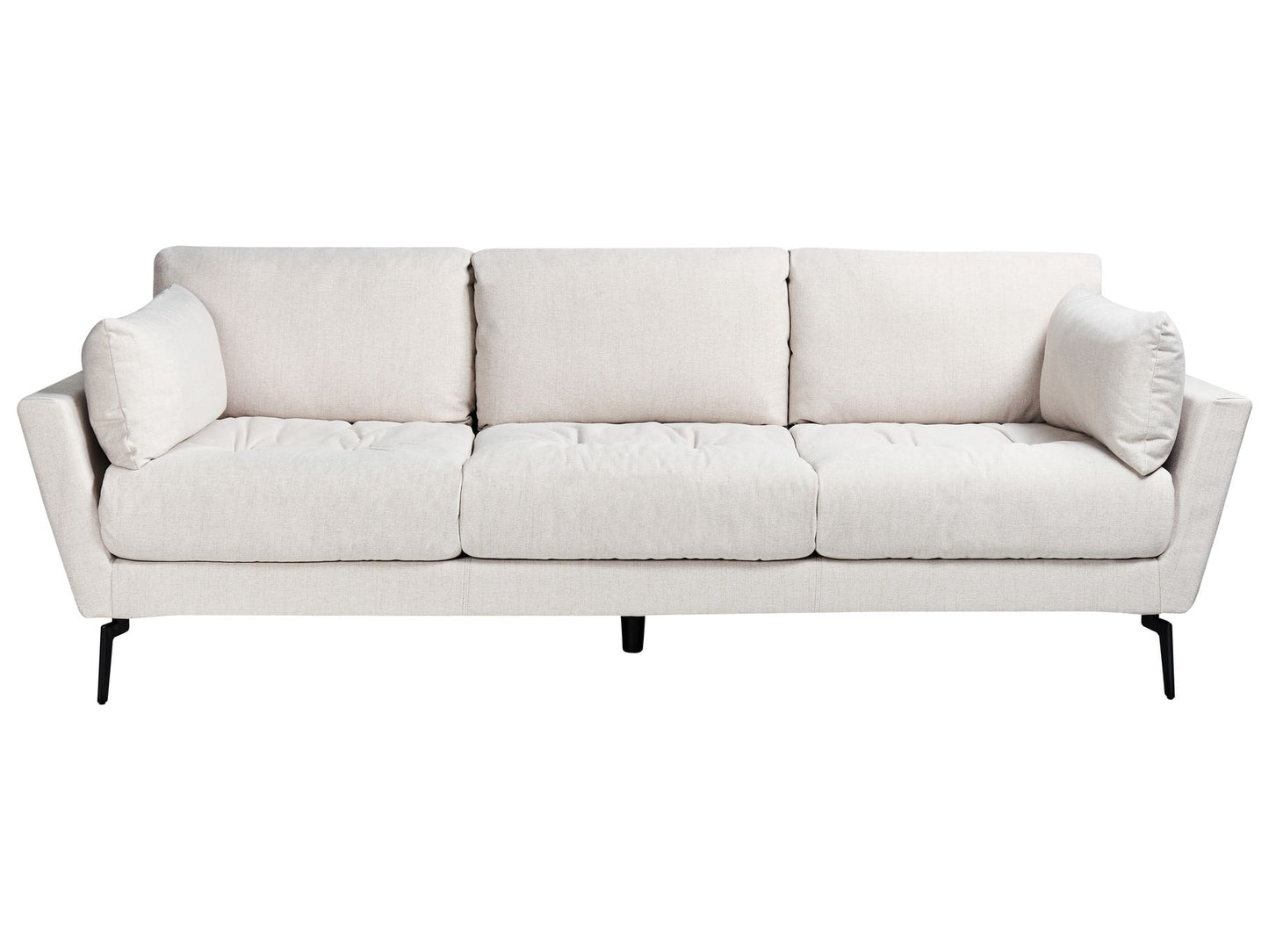 4 Seater Fabric Sofa Beige NENOLA