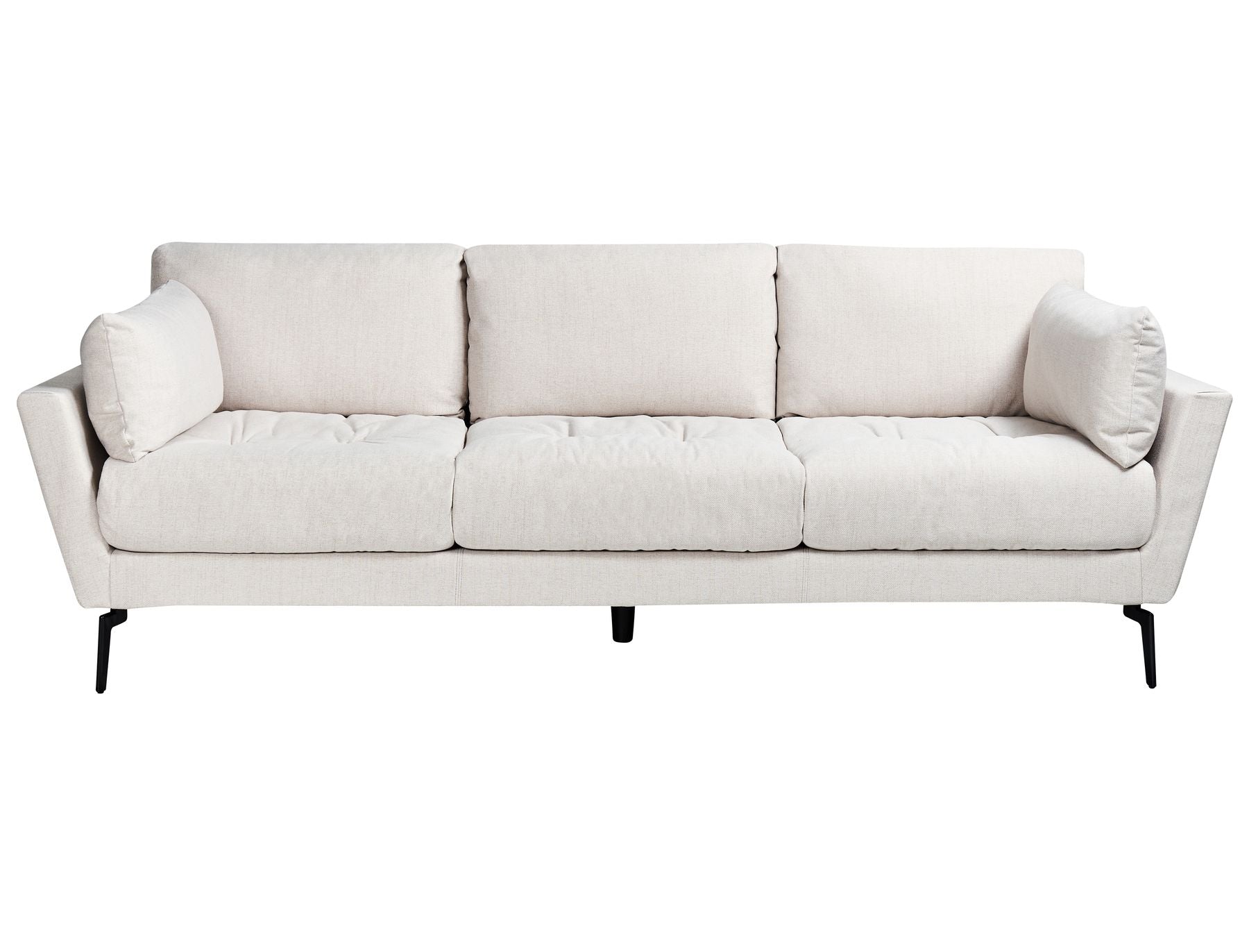 4 Seater Fabric Sofa Beige NENOLA