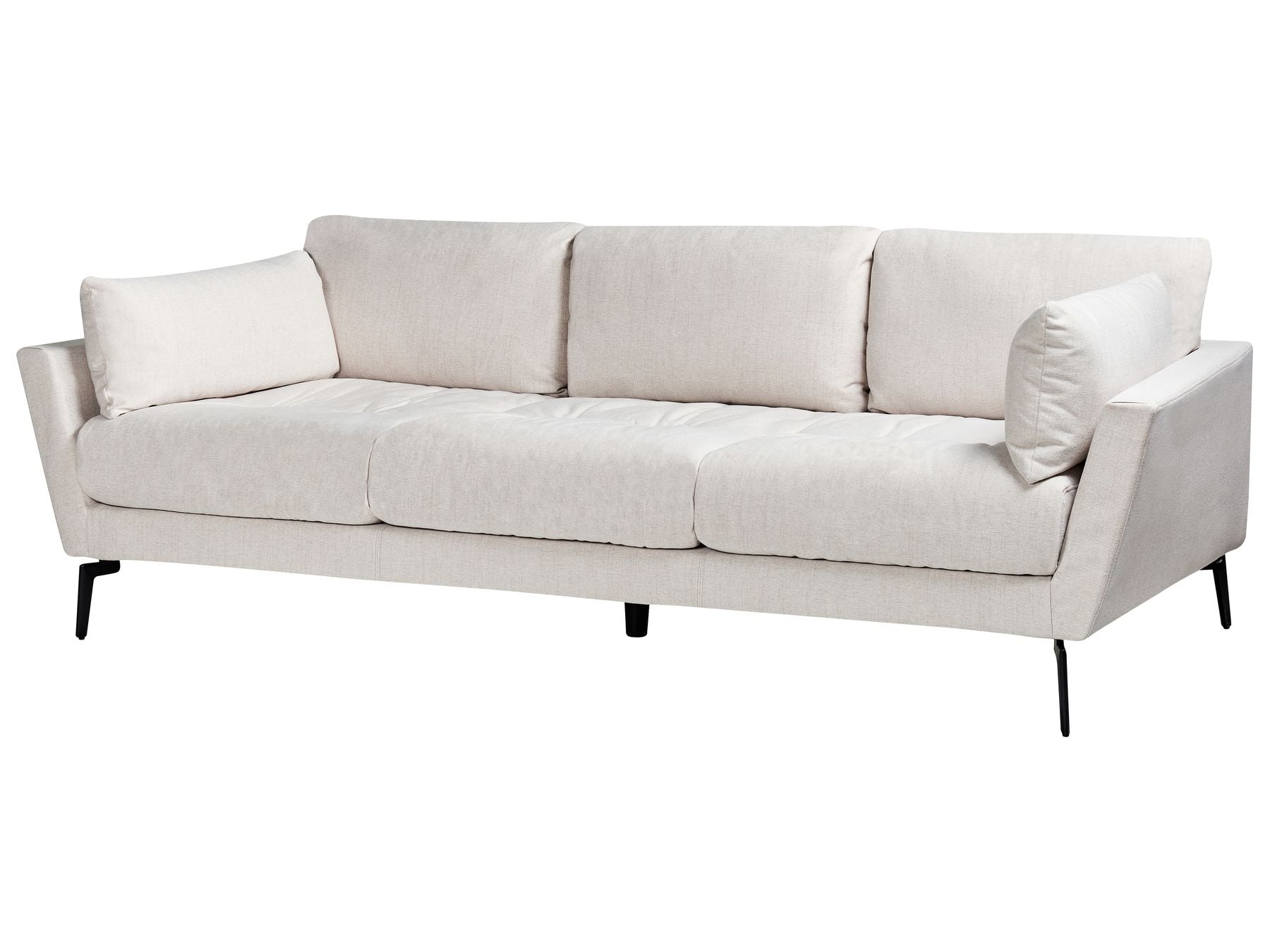 4 Seater Fabric Sofa Beige NENOLA