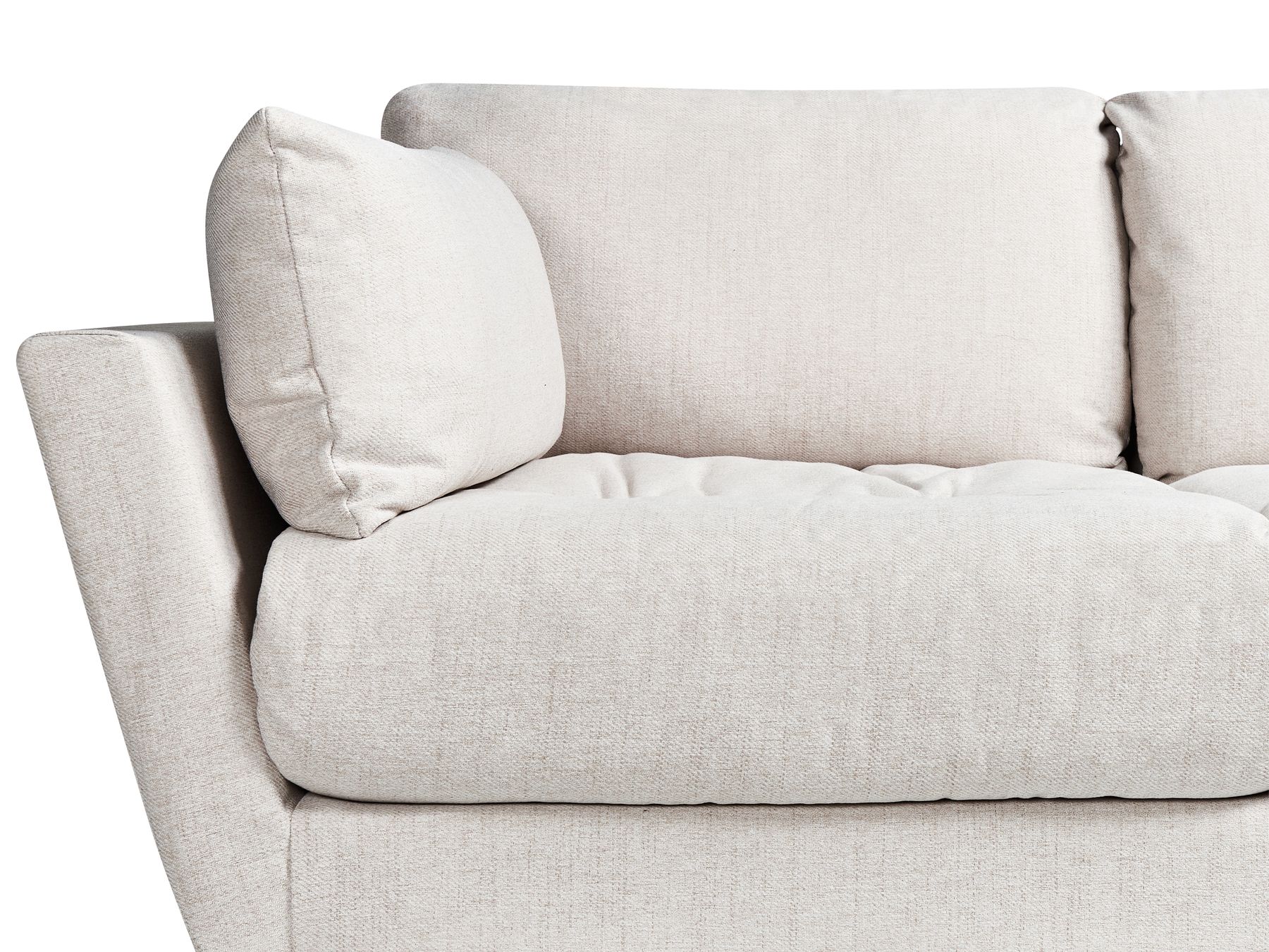4 Seater Fabric Sofa Beige NENOLA