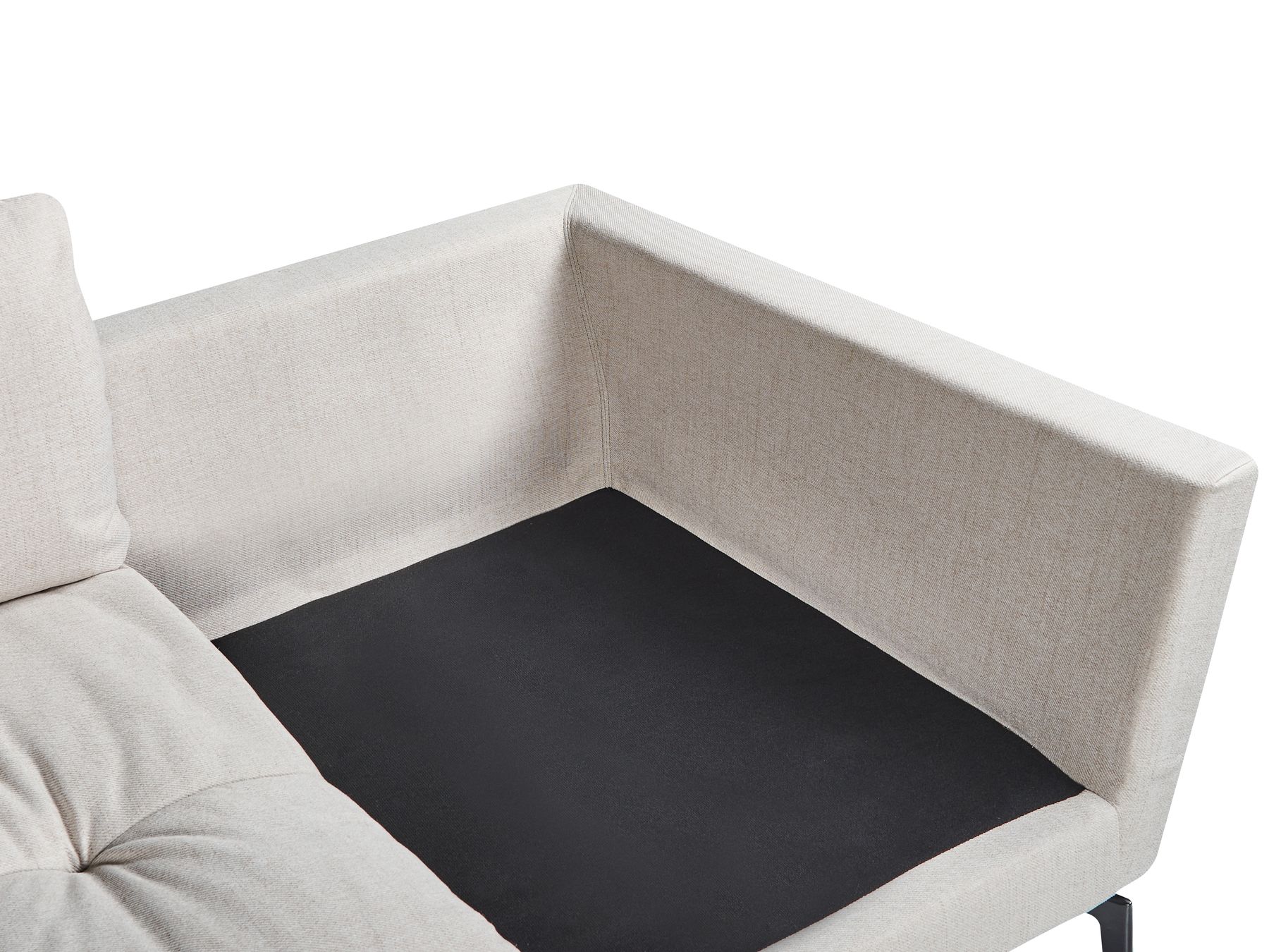 4 Seater Fabric Sofa Beige NENOLA
