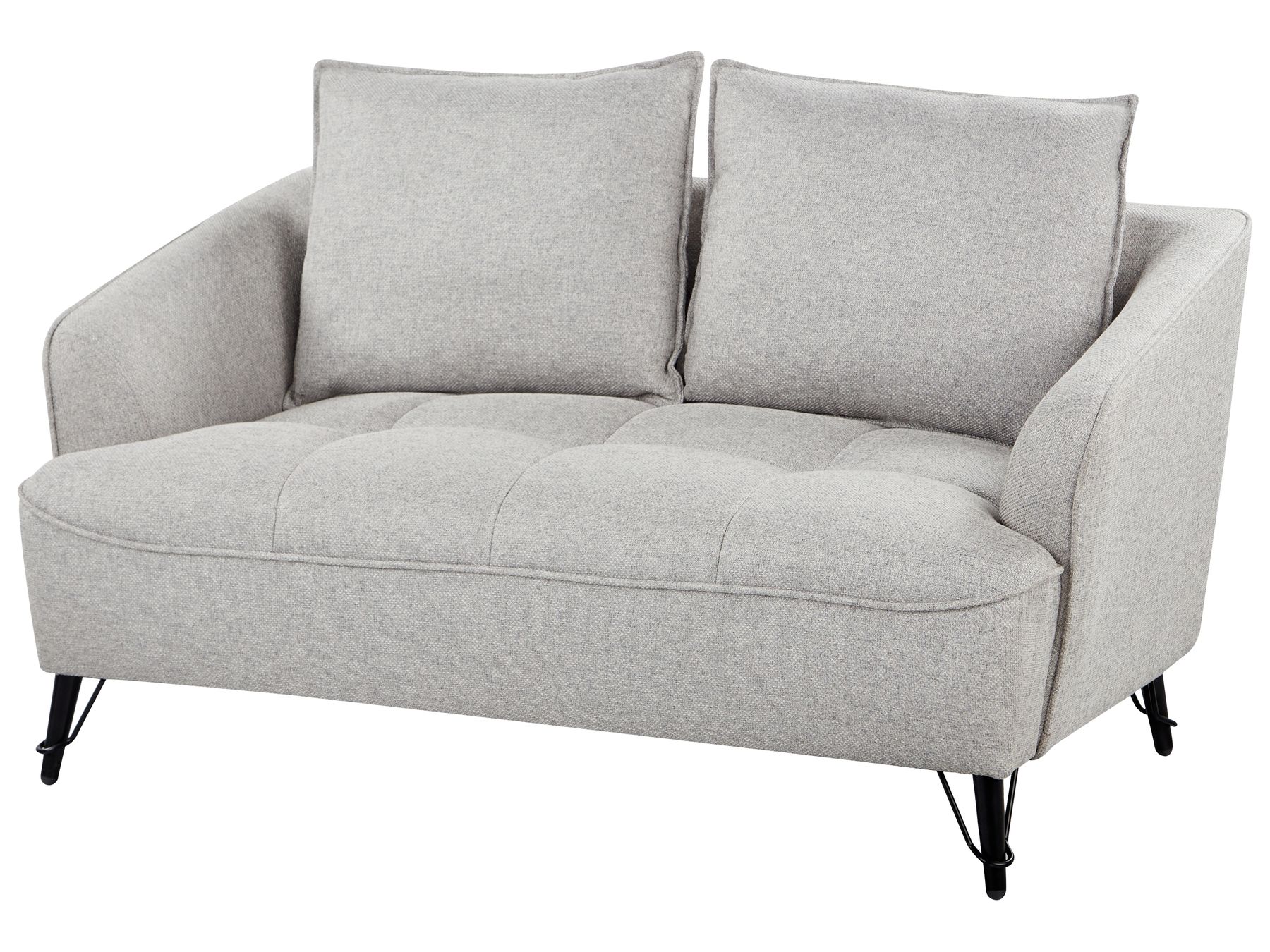 2 Seater Fabric Sofa Grey HOBRO