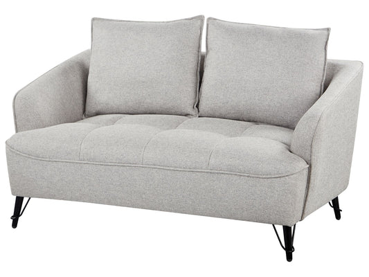 2 Seater Fabric Sofa Grey HOBRO