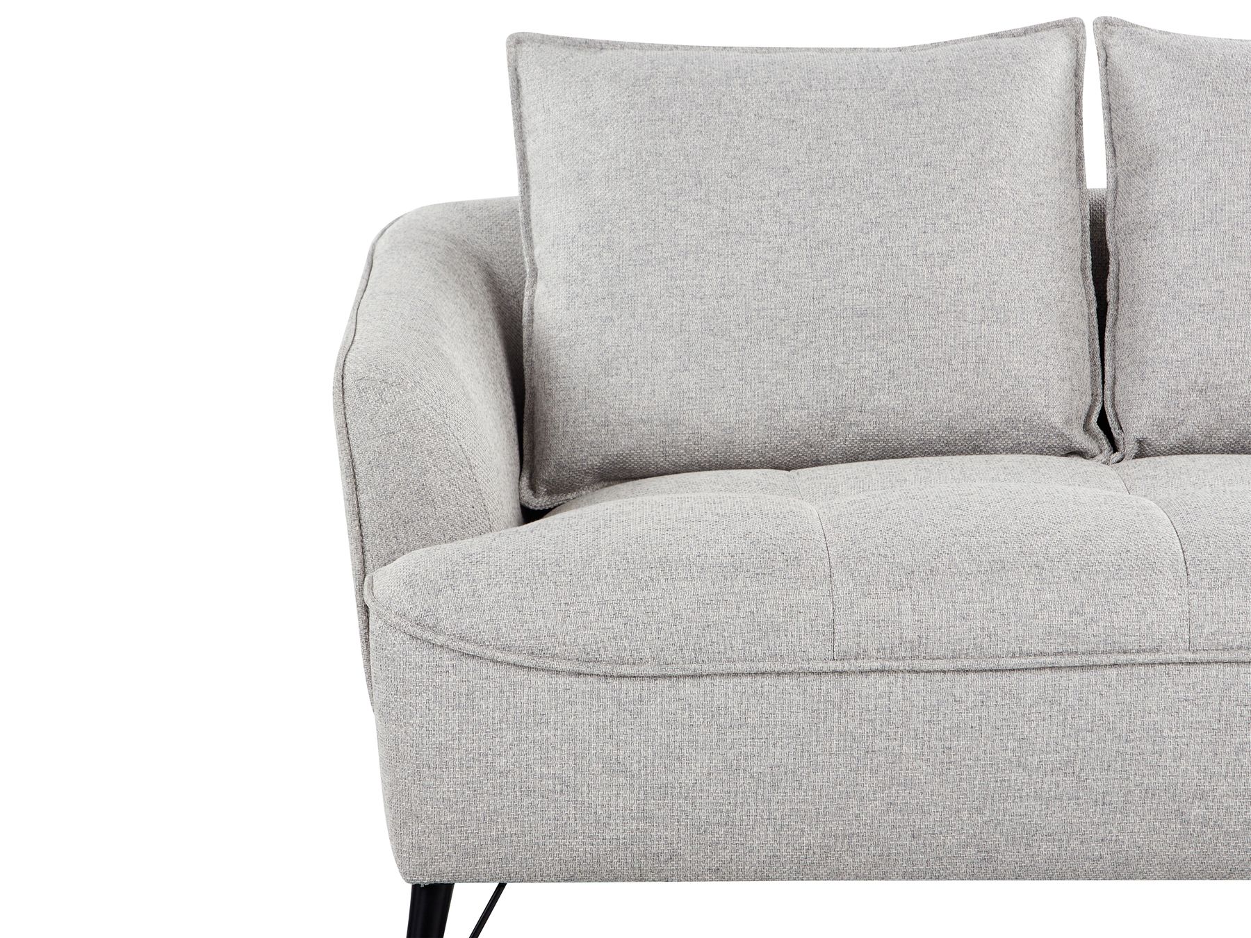 2 Seater Fabric Sofa Grey HOBRO