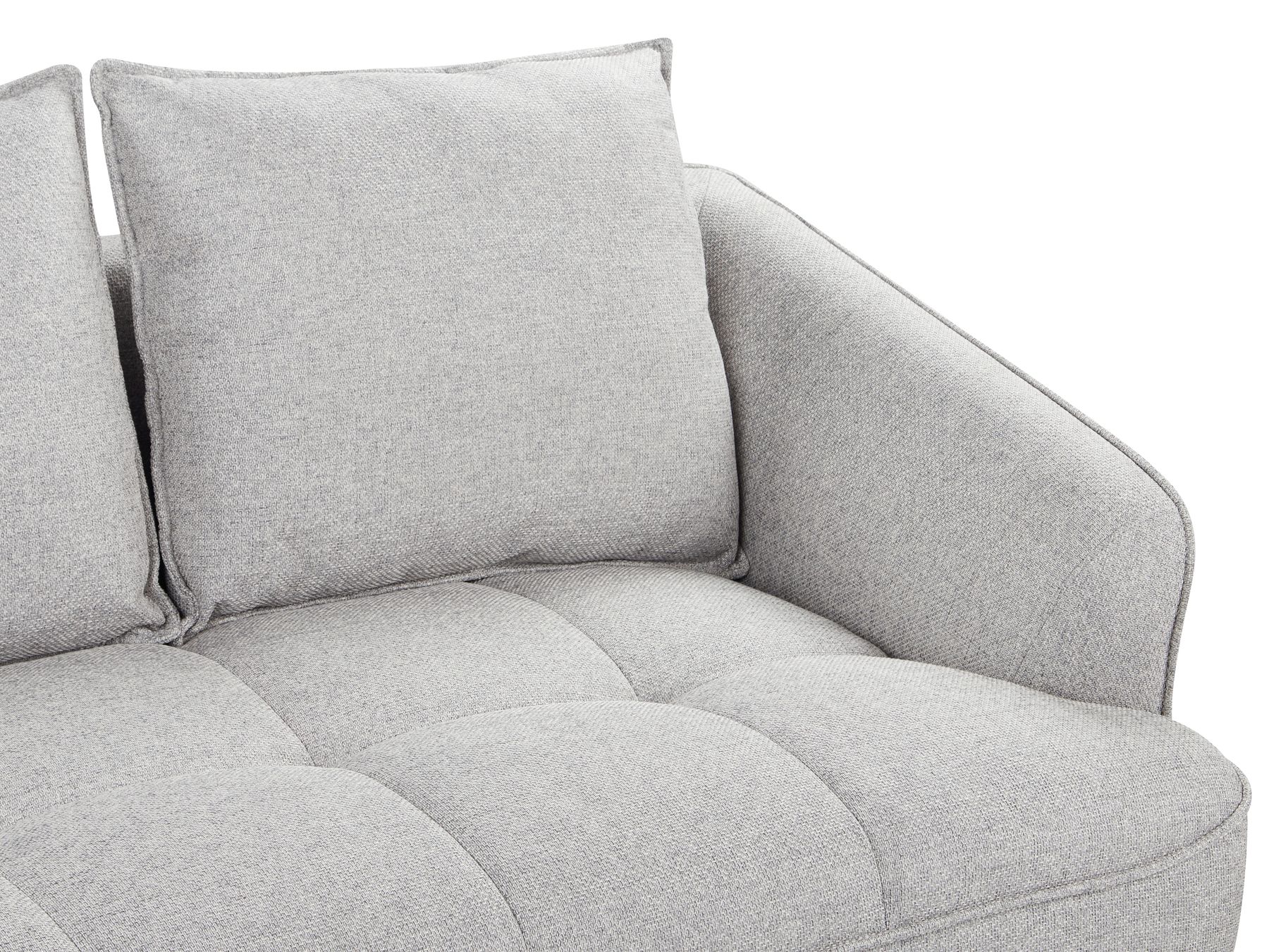2 Seater Fabric Sofa Grey HOBRO