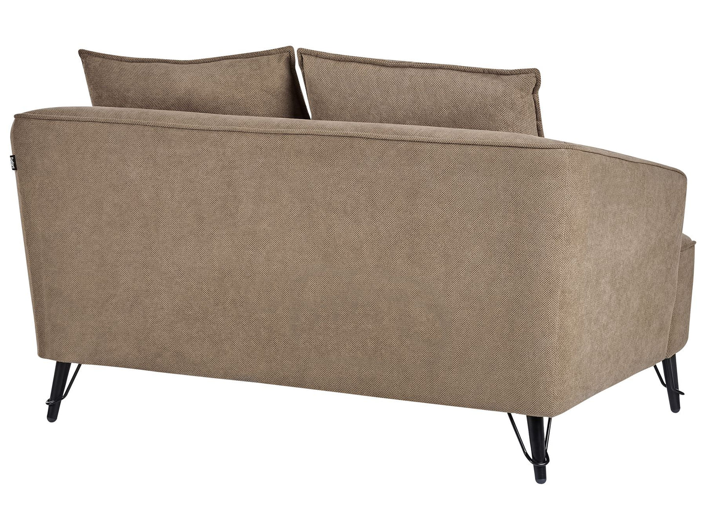 2 Seater Fabric Sofa Brown HOBRO