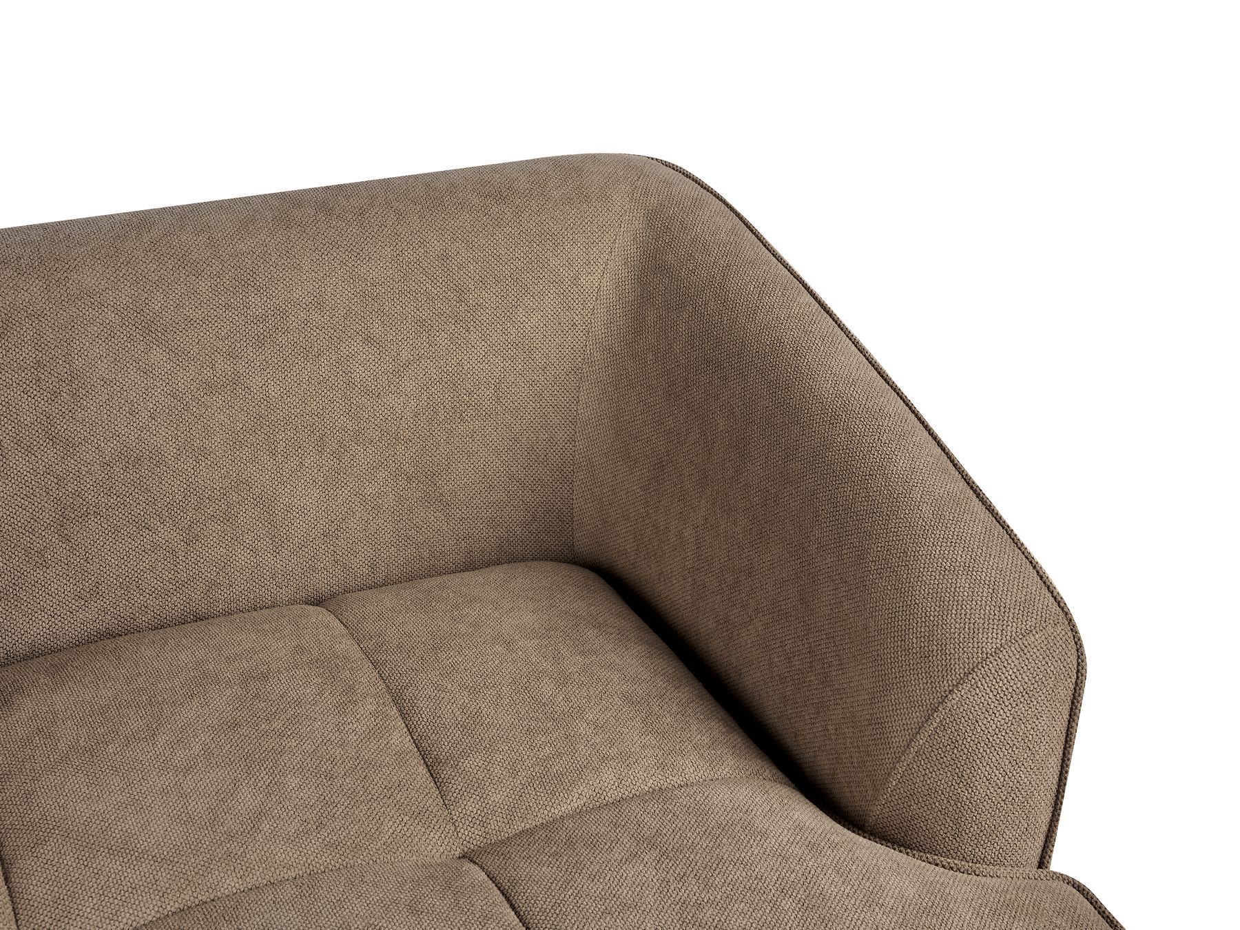 2 Seater Fabric Sofa Brown HOBRO