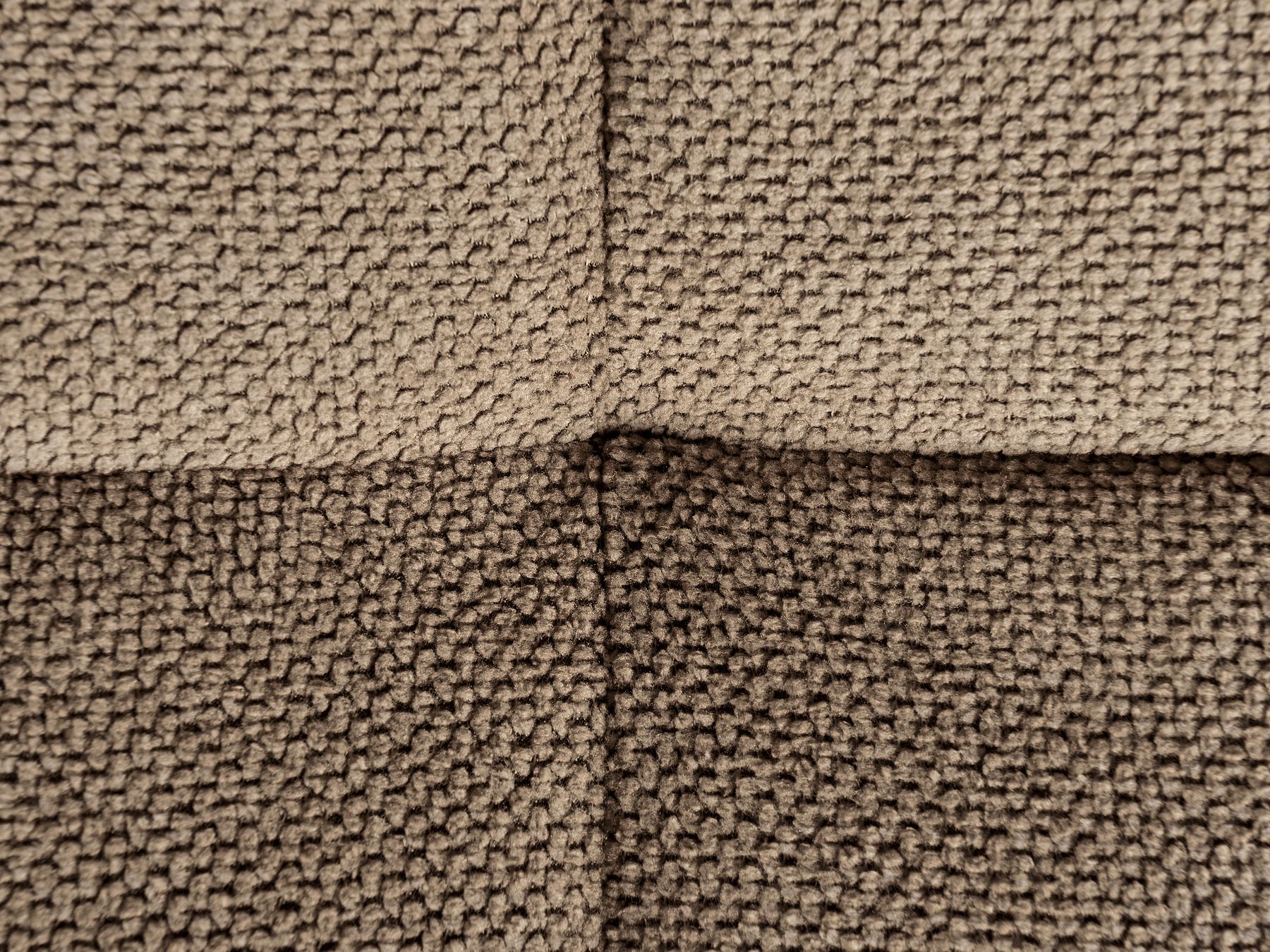 2 Seater Fabric Sofa Brown HOBRO
