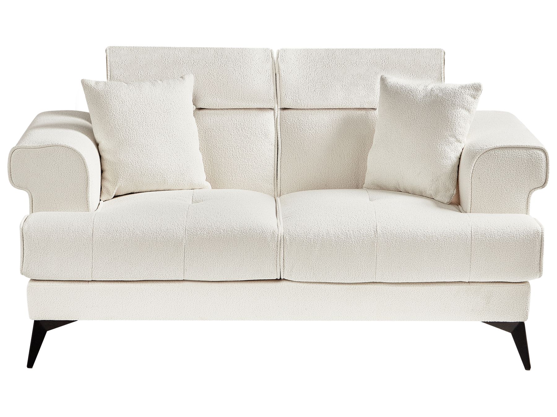 2 Seater Boucle Sofa White SKIVE