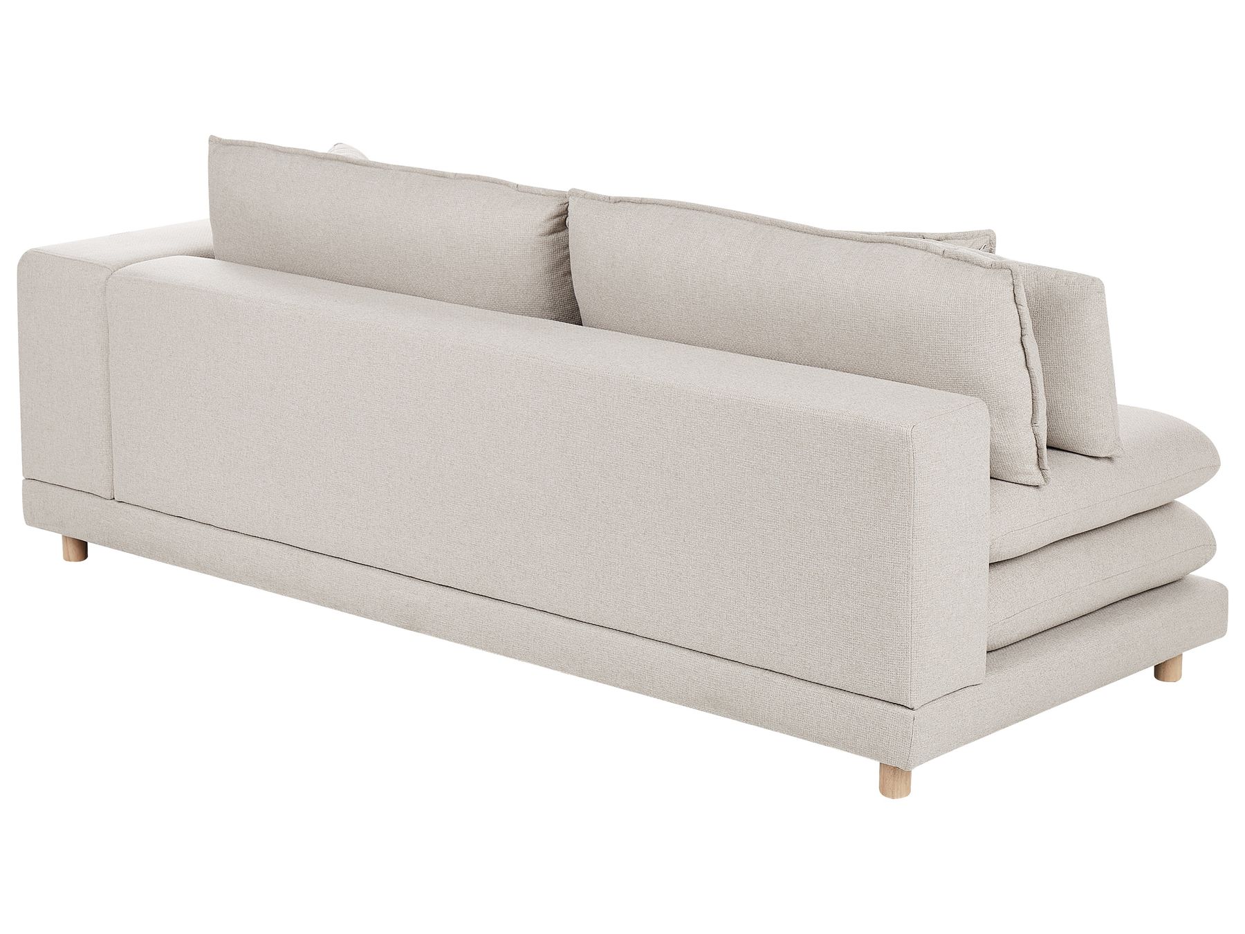 2 Seater Fabric Sofa Beige HEDEN