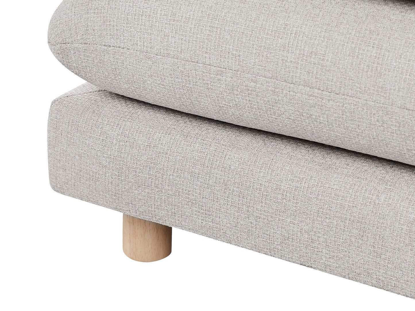 2 Seater Fabric Sofa Beige HEDEN