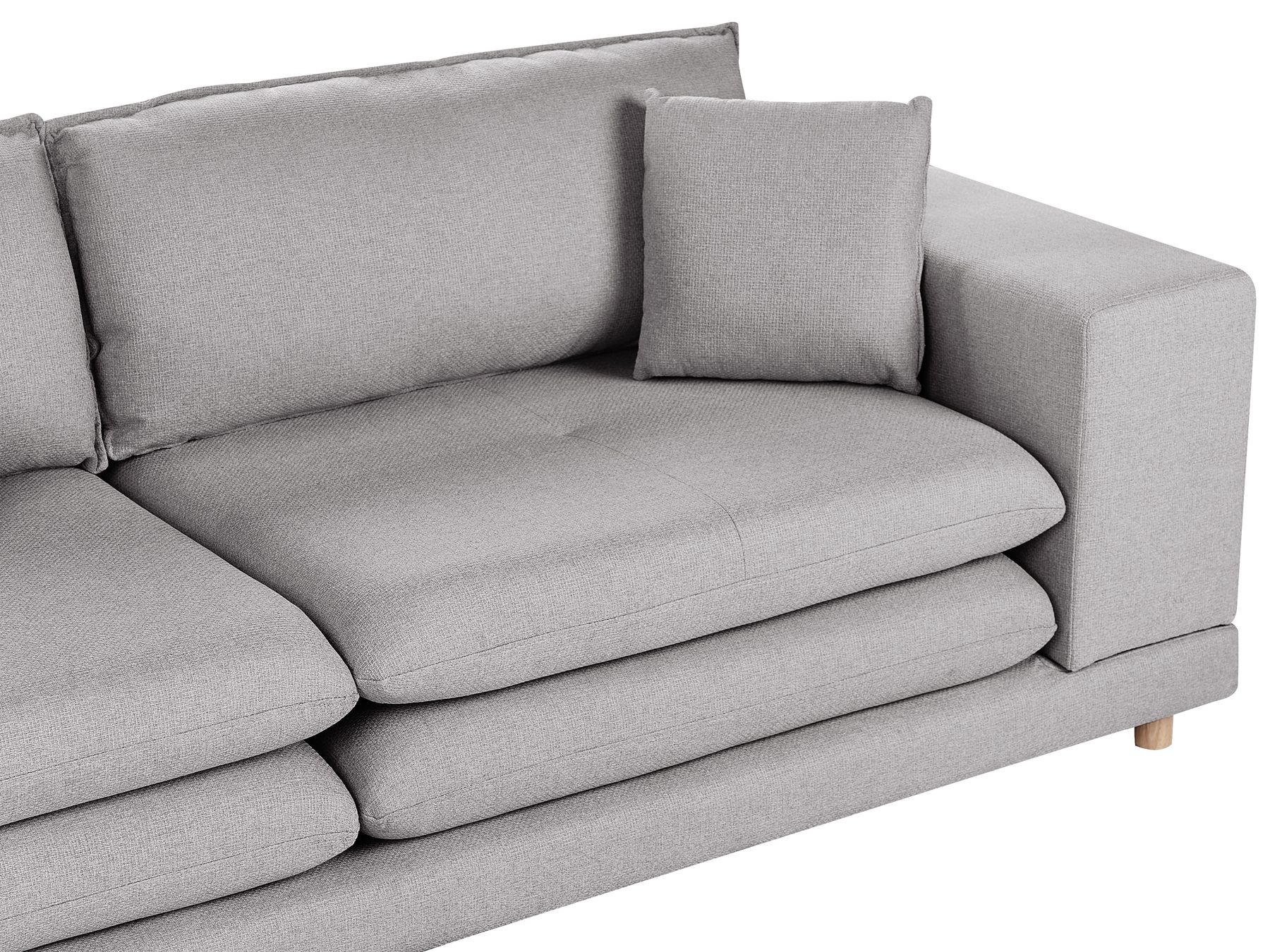 2 Seater Fabric Sofa Grey HEDEN
