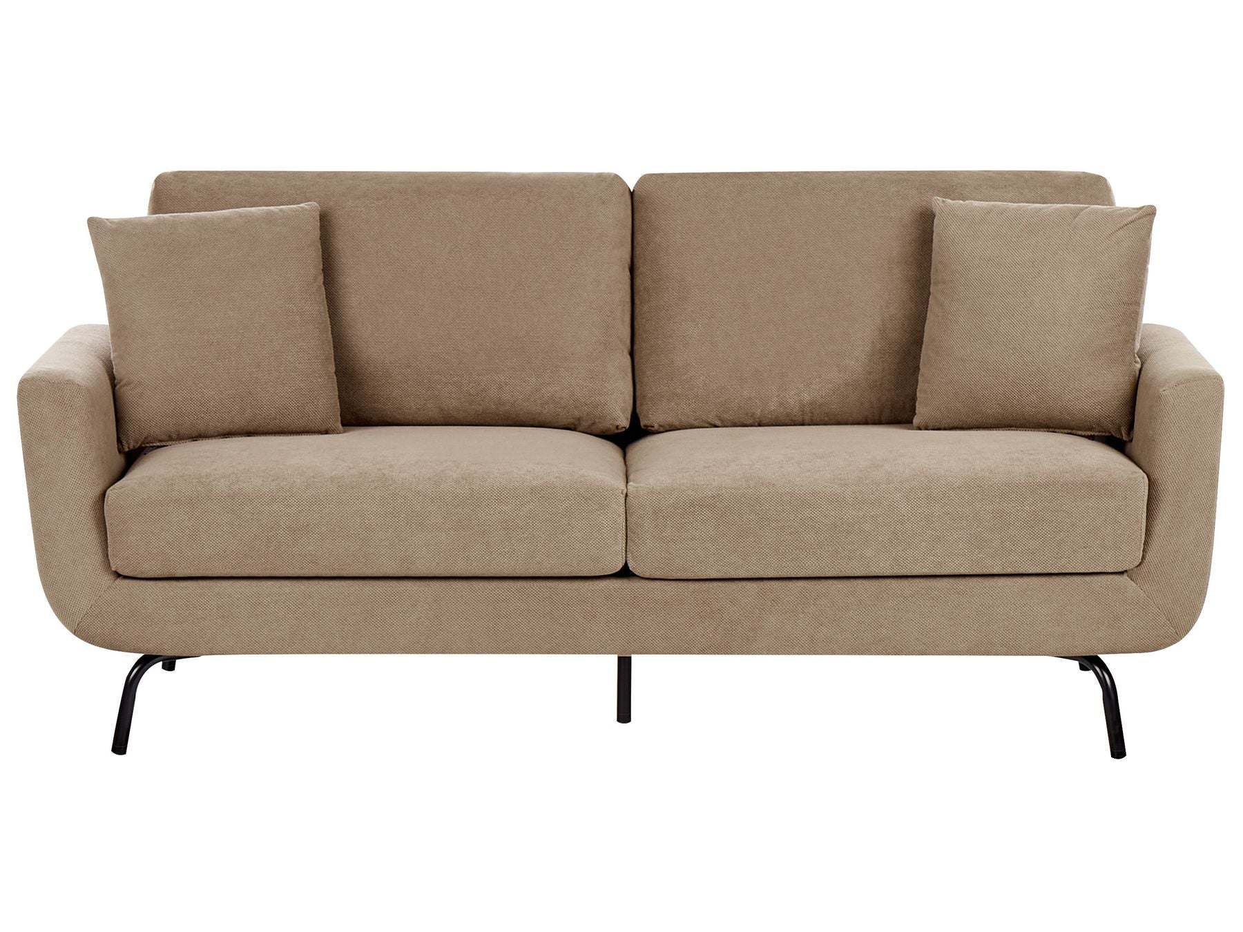 3 Seater Fabric Sofa Light Brown VESALA