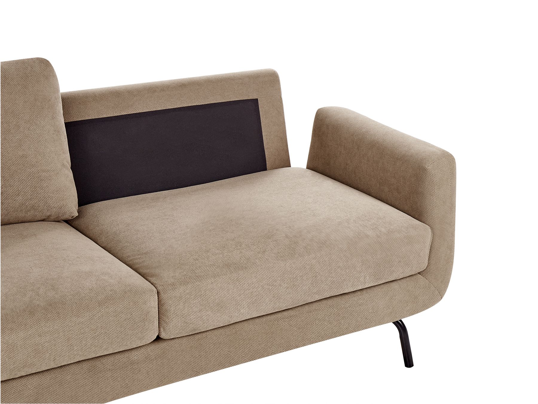 3 Seater Fabric Sofa Light Brown VESALA