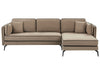 Left Hand Fabric Corner Sofa Light Brown ALTAN
