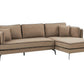 Left Hand Fabric Corner Sofa Light Brown ALTAN