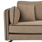 Left Hand Fabric Corner Sofa Light Brown ALTAN