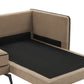 Left Hand Fabric Corner Sofa Light Brown ALTAN