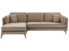 Right Hand Fabric Corner Sofa Light Brown ALTAN