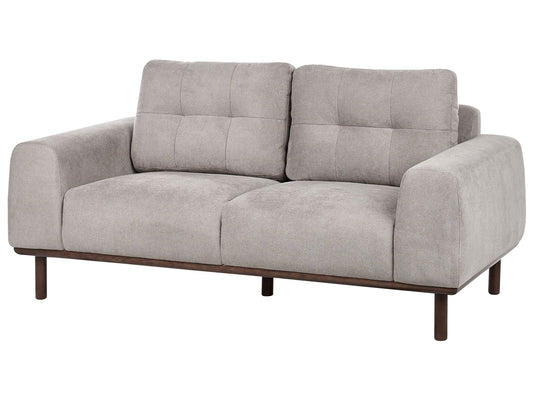 2 Seater Fabric Sofa Light Grey LAURILA