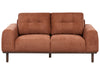 2 Seater Fabric Sofa Golden Brown LAURILA