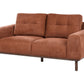 2 Seater Fabric Sofa Golden Brown LAURILA