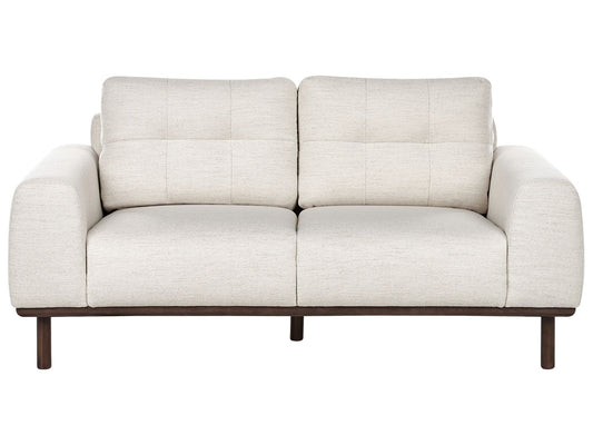 2 Seater Fabric Sofa Light Beige LAURILA