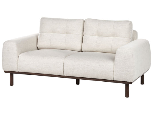 2 Seater Fabric Sofa Light Beige LAURILA