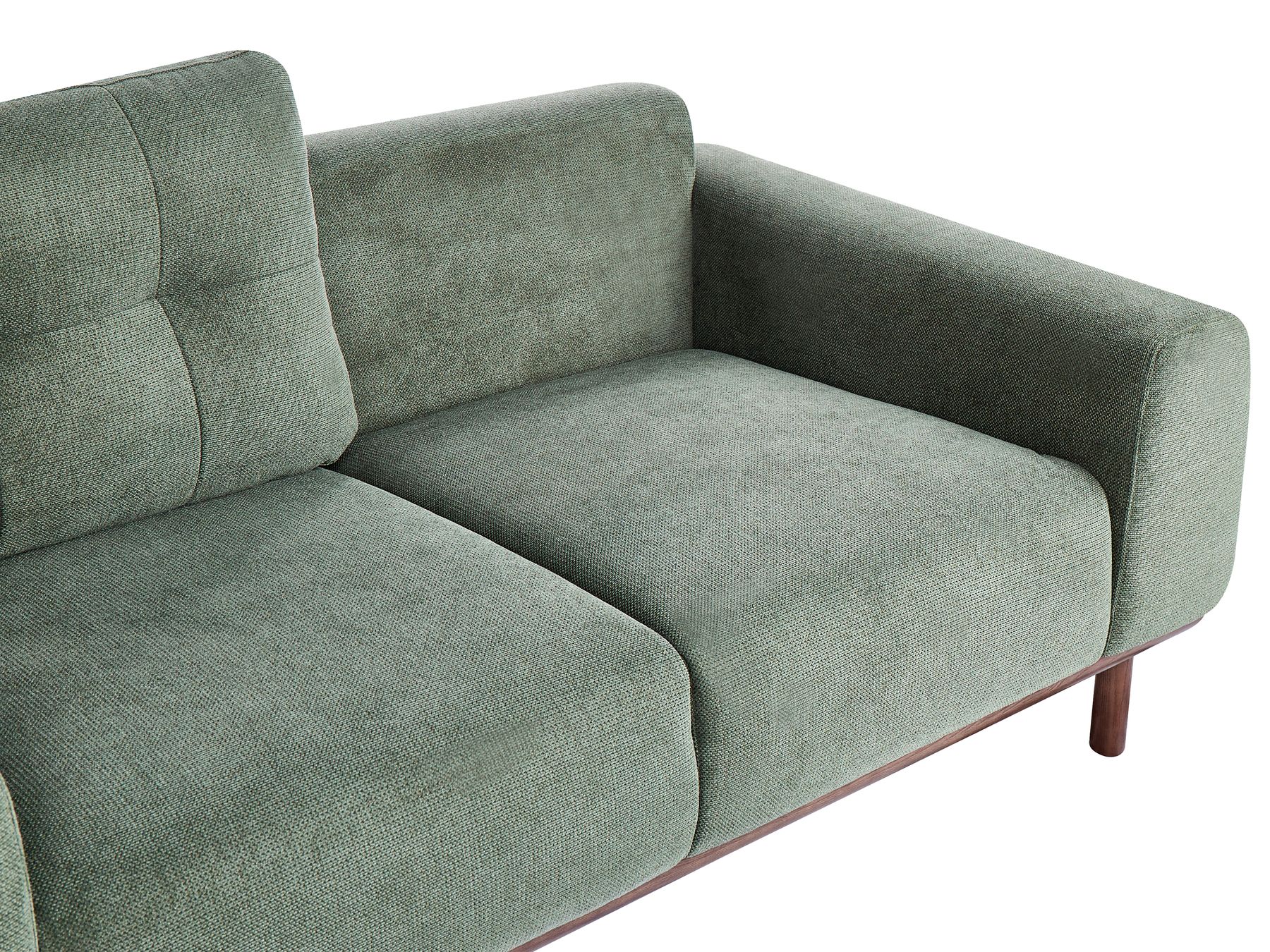 2 Seater Fabric Sofa Green LAURILA