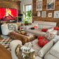 2 Seater Fabric Sofa Beige VEGAMO
