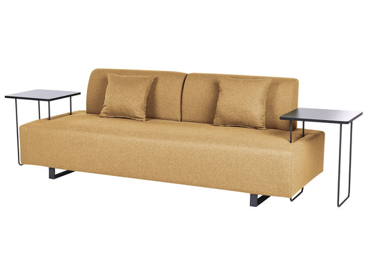 Sofa with Side Tables Yellow SOKNA