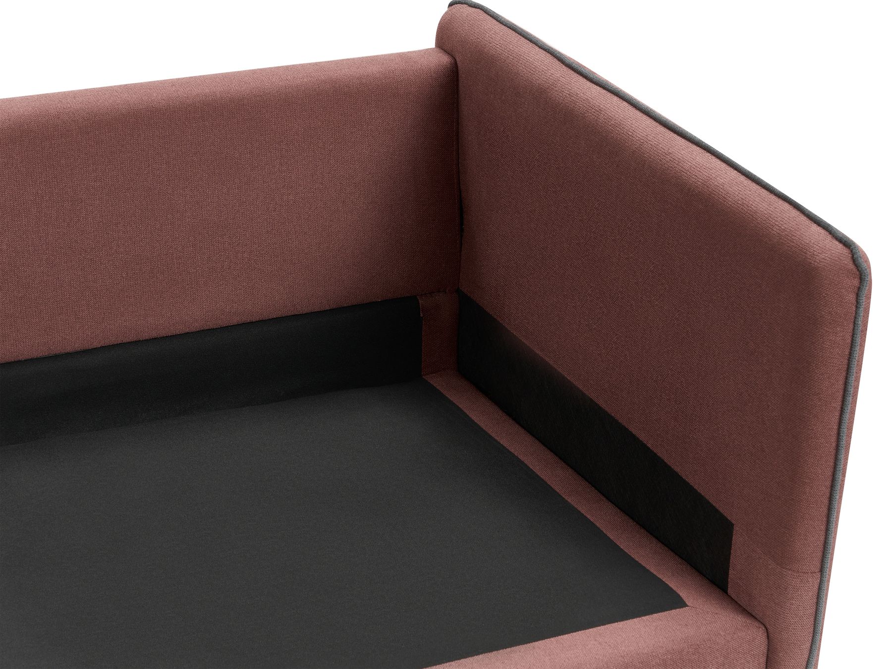 Right Hand Fabric Corner Sofa Burgundy ALTAN