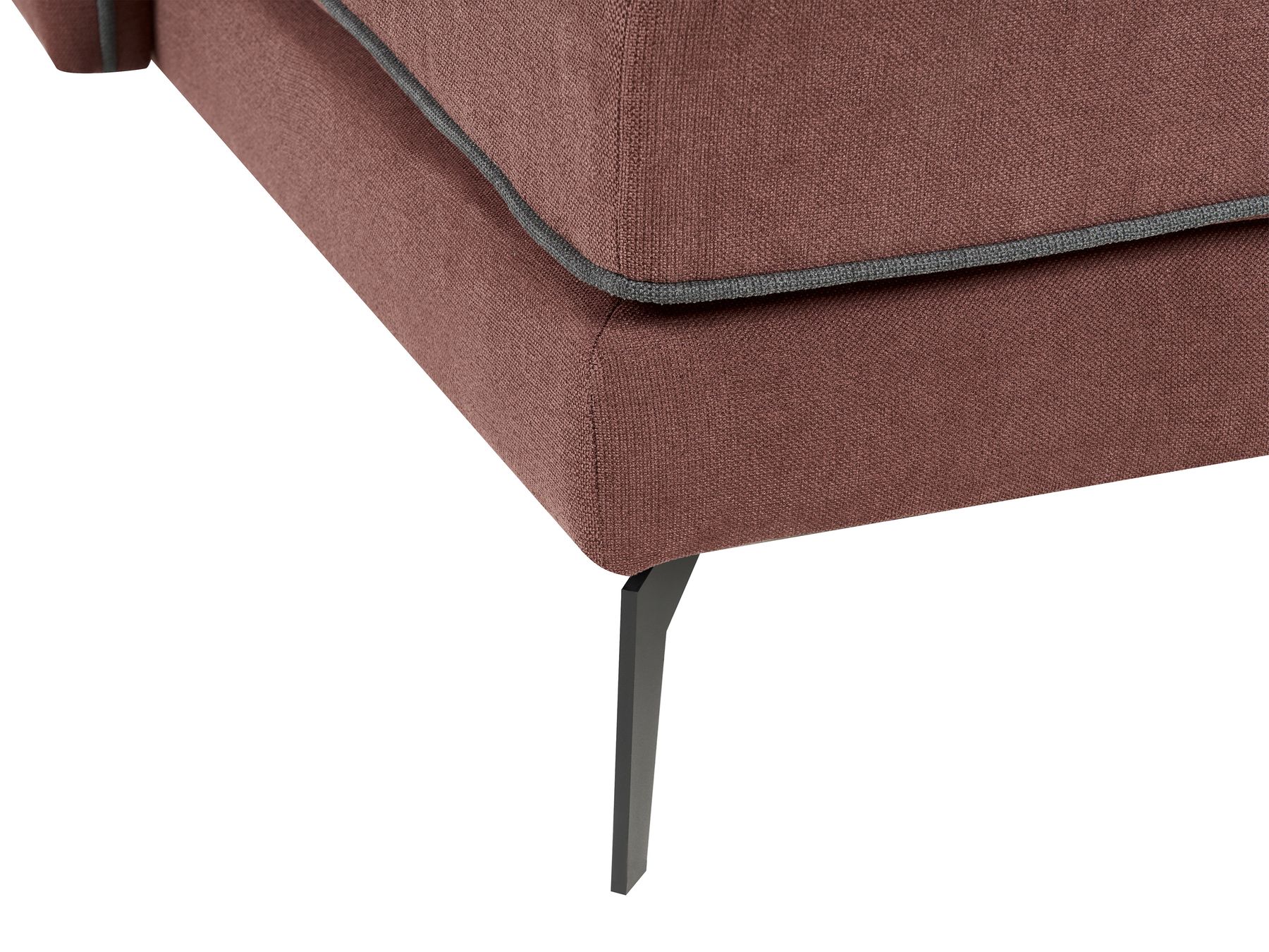 Right Hand Fabric Corner Sofa Burgundy ALTAN