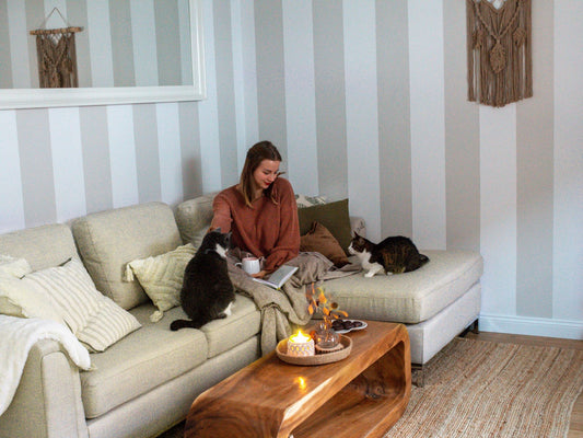 Right Hand Fabric Corner Sofa Beige OSLO