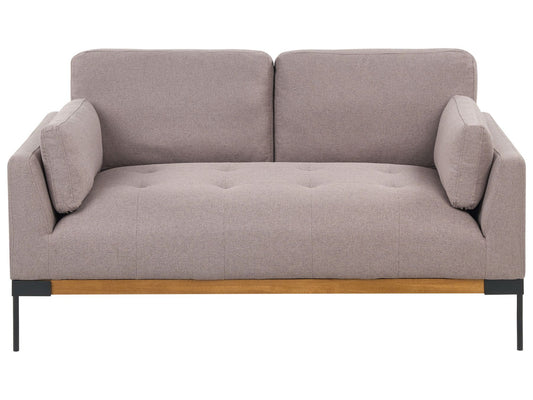 2 Seater Fabric Sofa Taupe SKAVEN