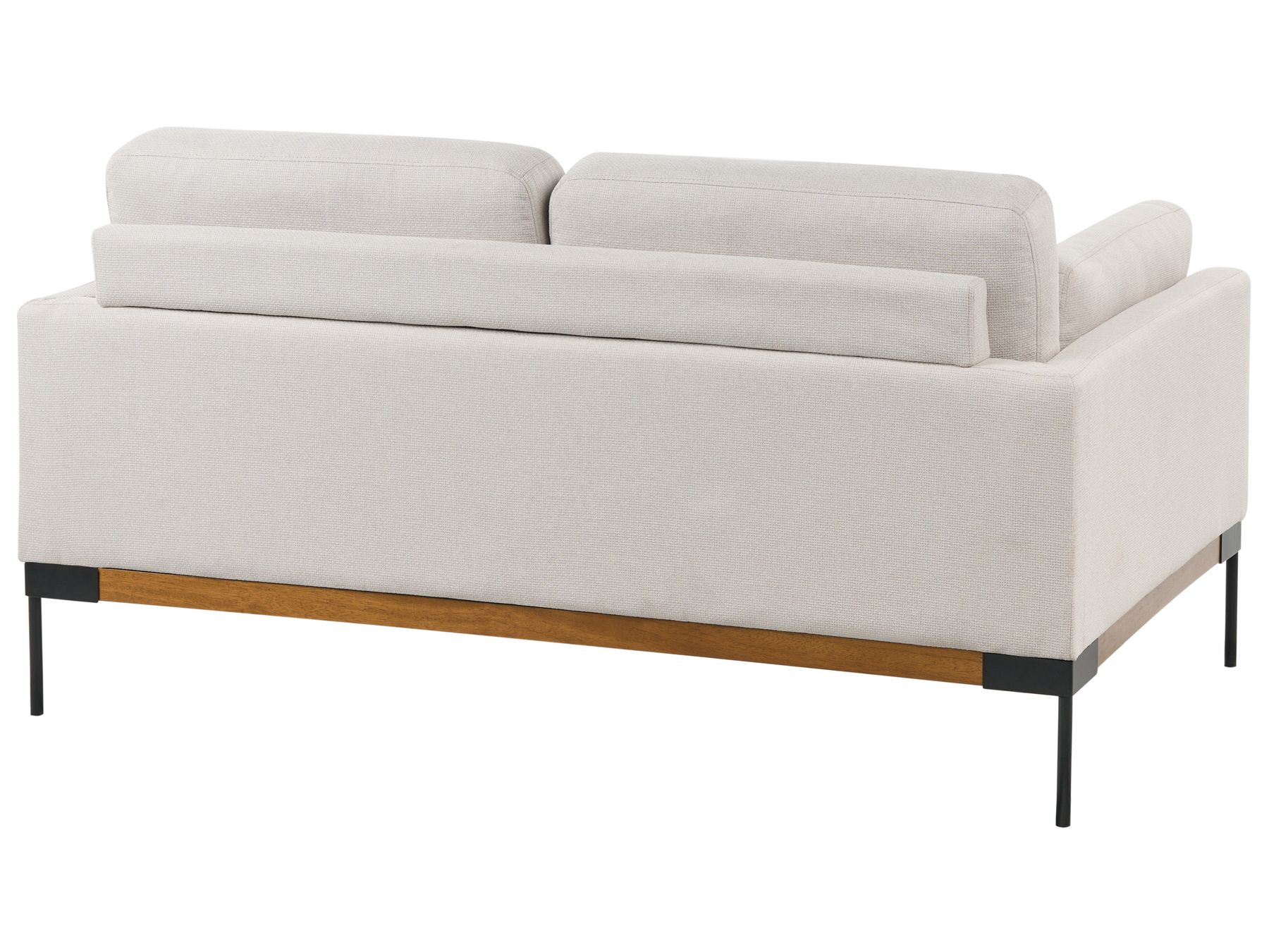 2 Seater Fabric Sofa Light Beige SKAVEN
