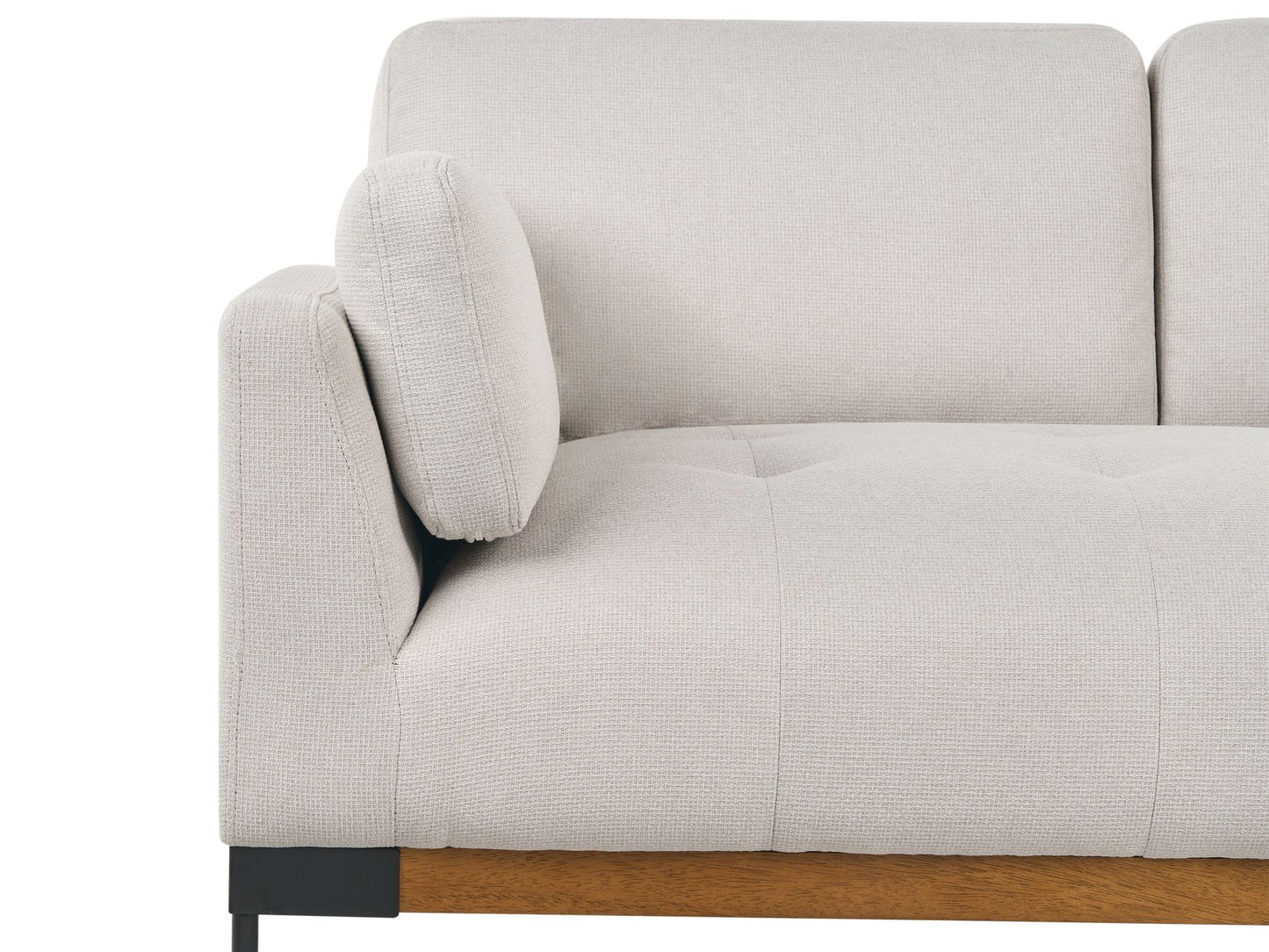 2 Seater Fabric Sofa Light Beige SKAVEN