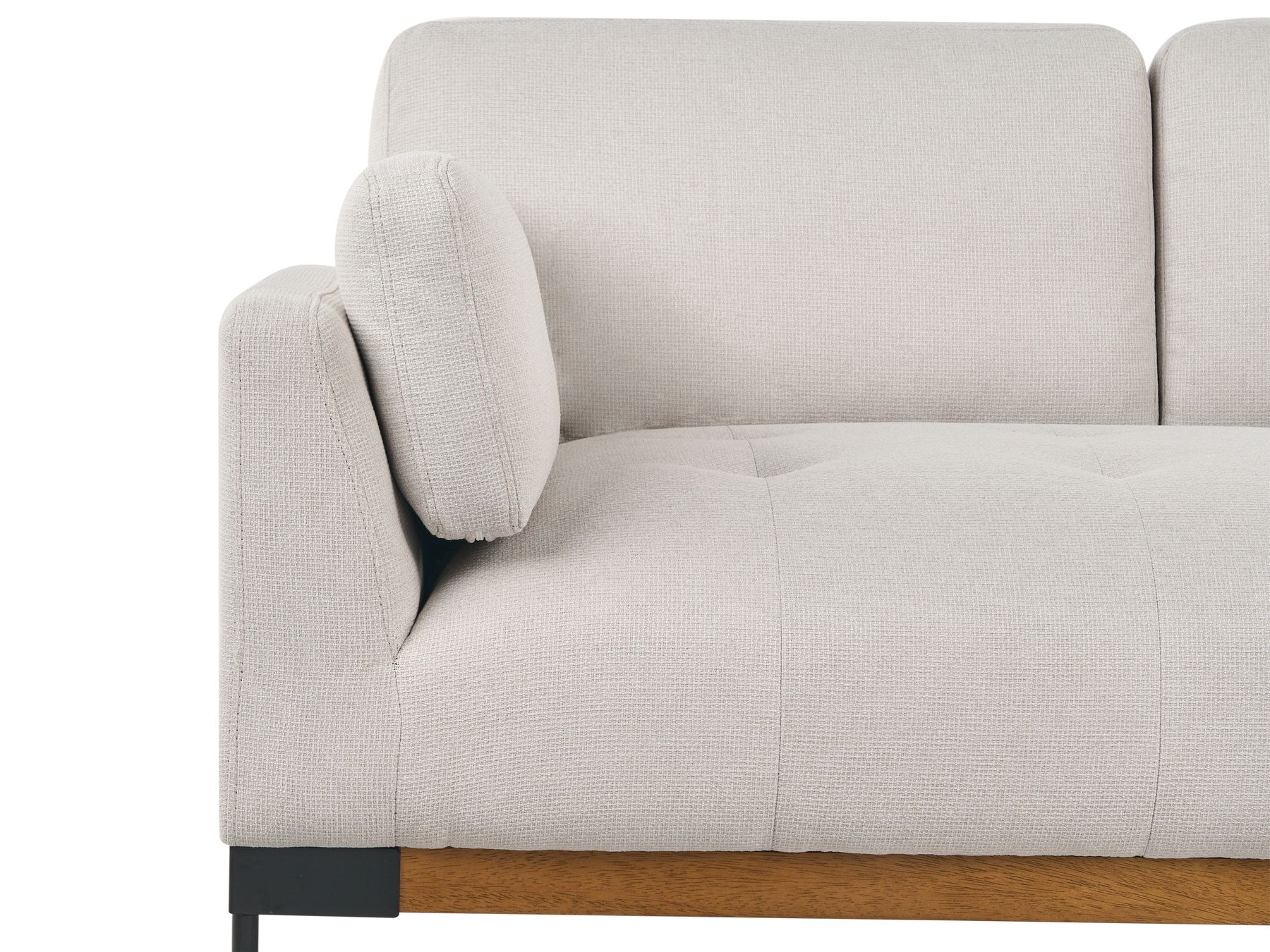 2 Seater Fabric Sofa Light Beige SKAVEN