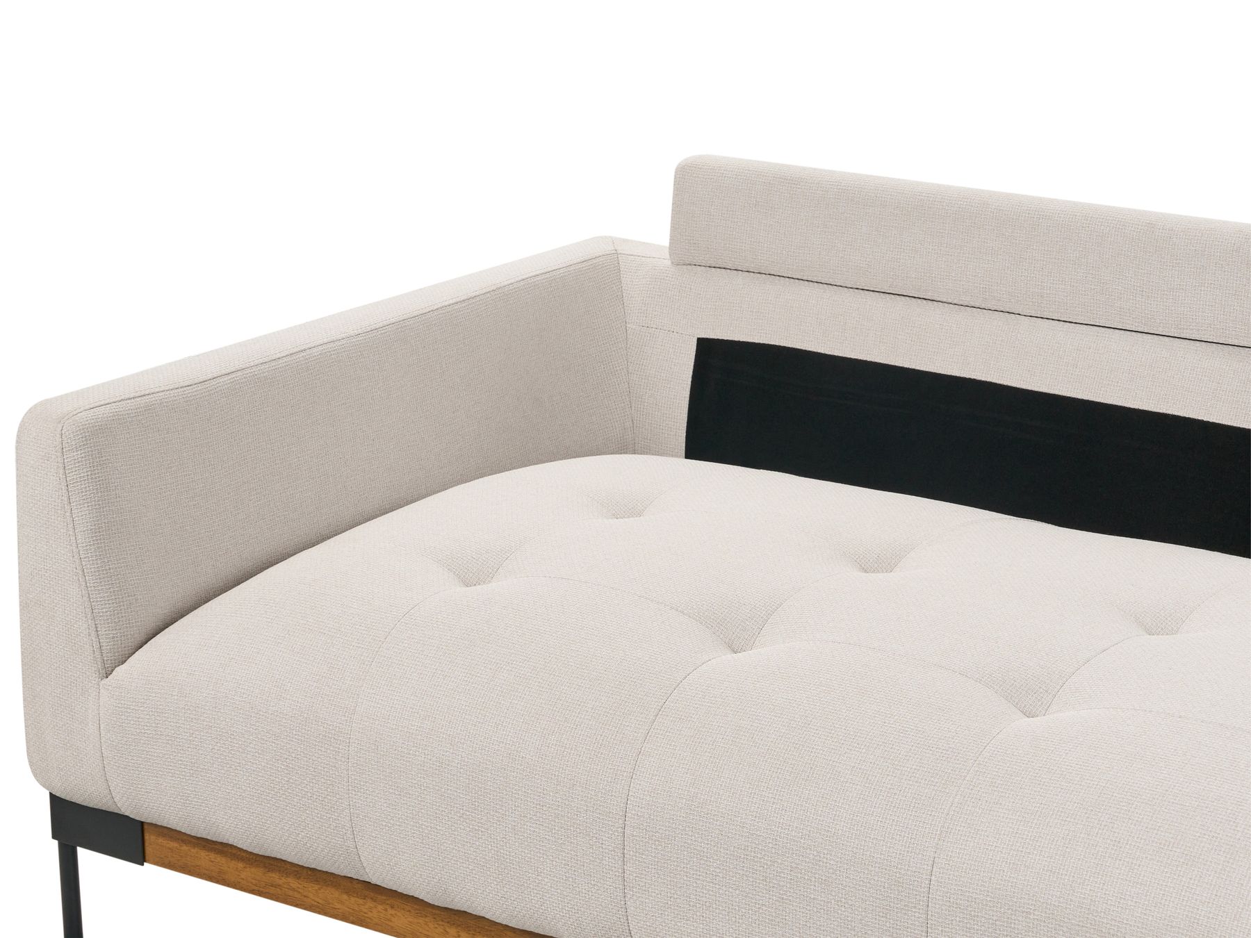 2 Seater Fabric Sofa Light Beige SKAVEN