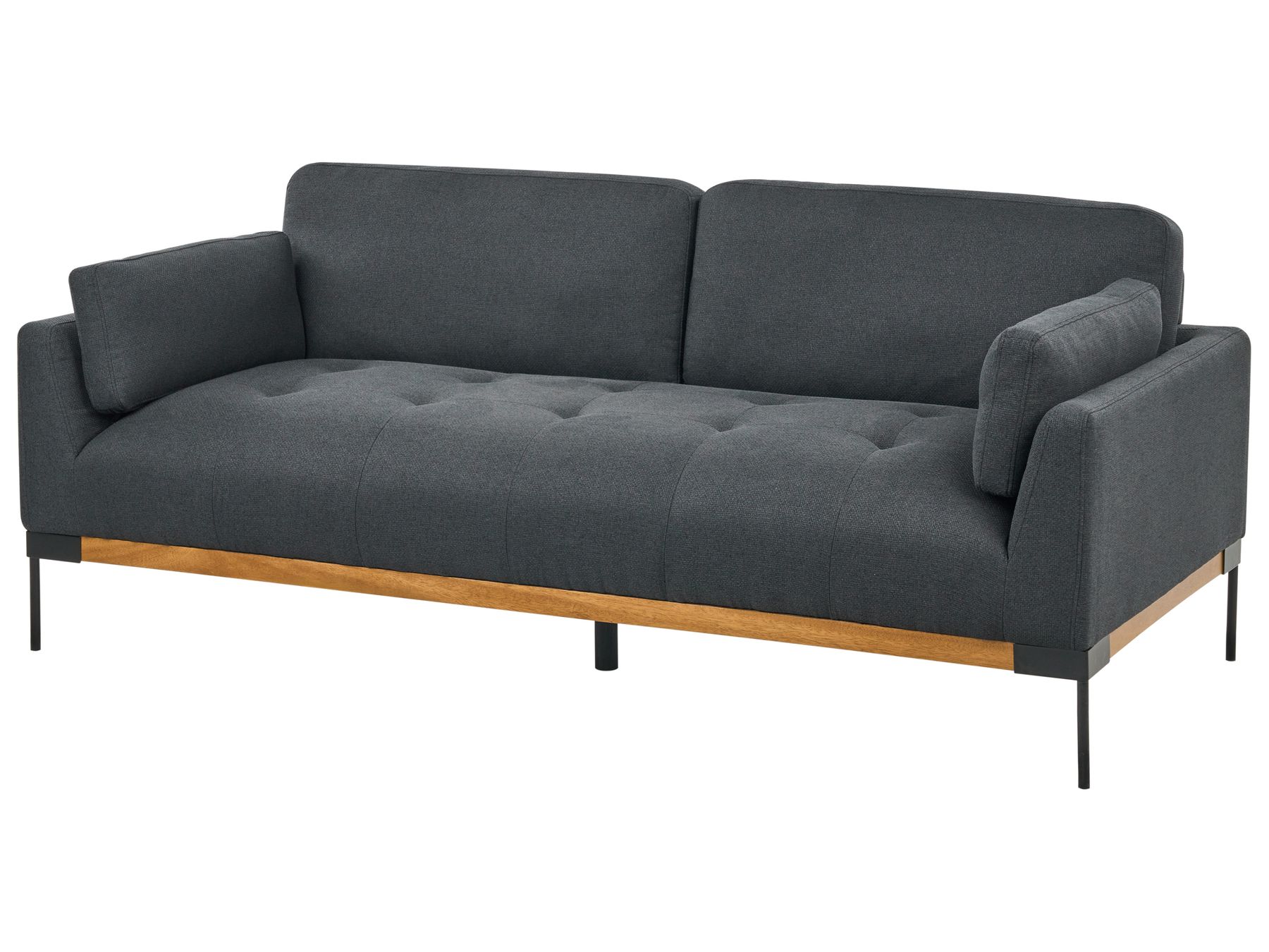 3 Seater Fabric Sofa Black SKAVEN
