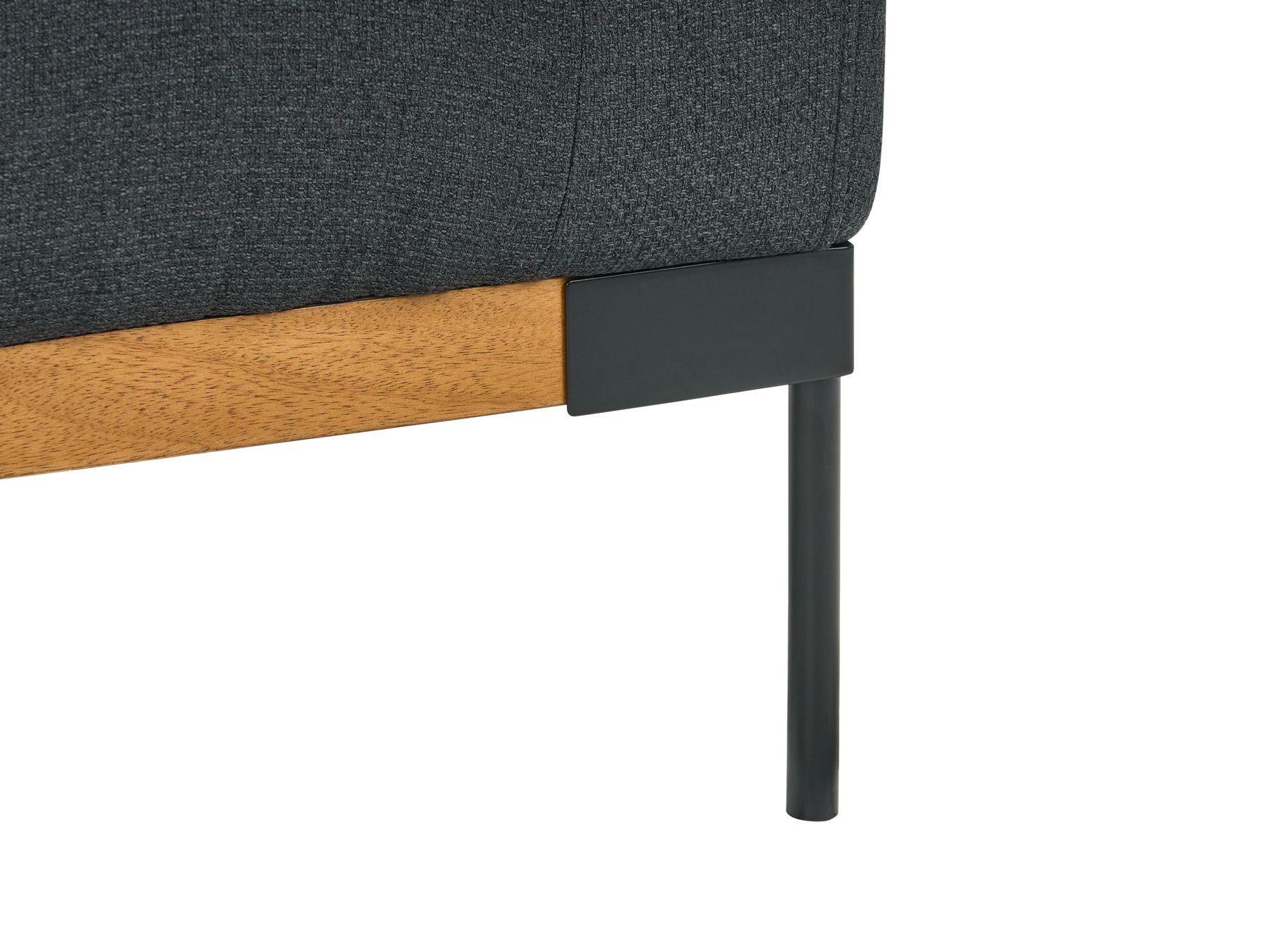 3 Seater Fabric Sofa Black SKAVEN