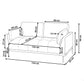 2 Seater Fabric Sofa Black SKAVEN