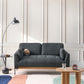 2 Seater Fabric Sofa Black SKAVEN