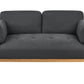 2 Seater Fabric Sofa Black SKAVEN
