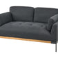 2 Seater Fabric Sofa Black SKAVEN