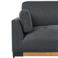 2 Seater Fabric Sofa Black SKAVEN
