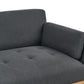 2 Seater Fabric Sofa Black SKAVEN