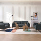 2 Seater Fabric Sofa Black SKAVEN