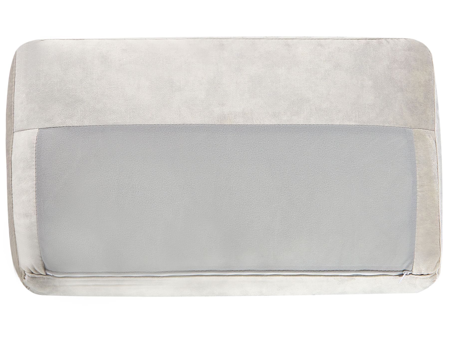 Right Hand Velvet Corner Sofa Light Beige KIRUNA