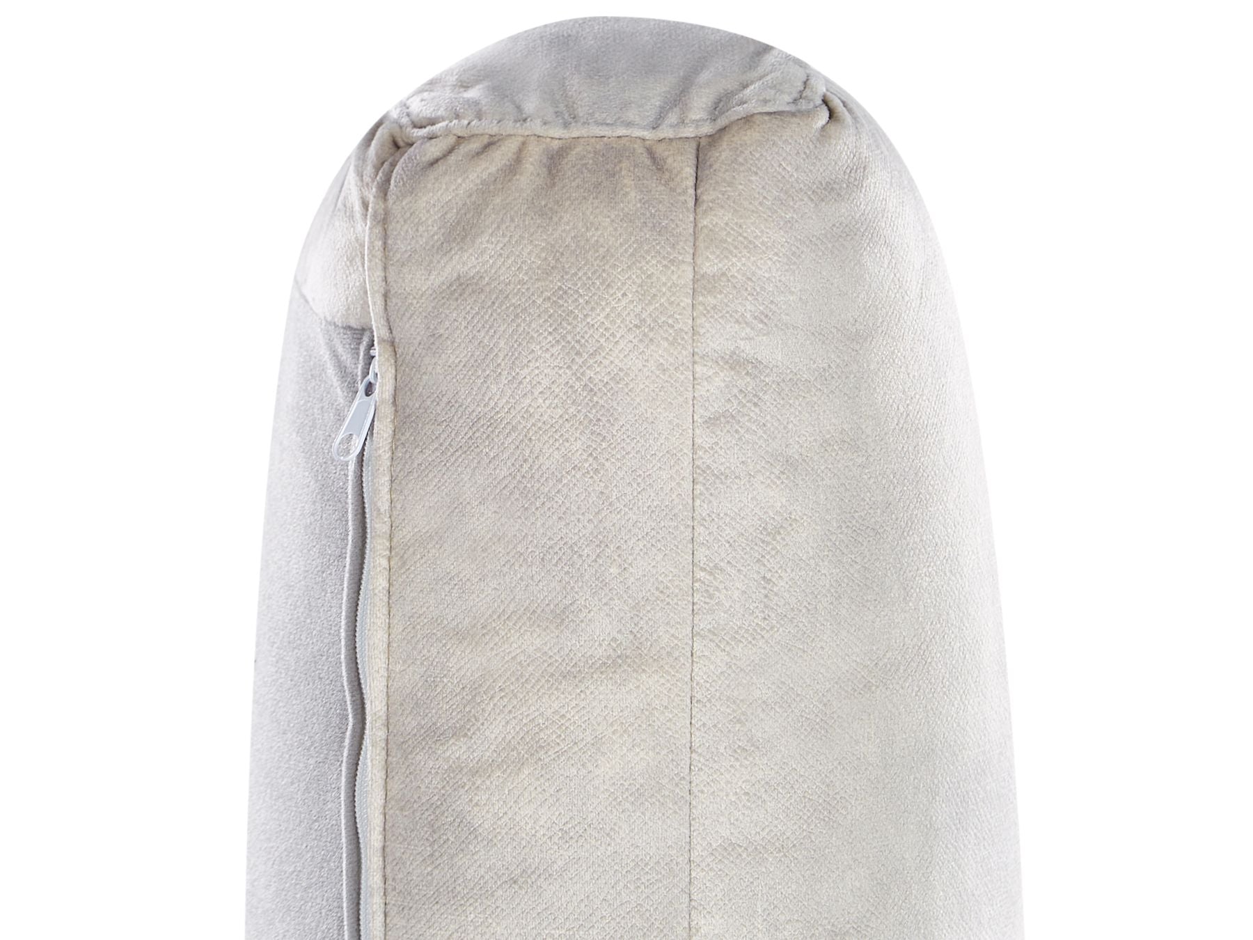 Right Hand Velvet Corner Sofa Light Beige KIRUNA